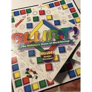 Vintage BLURT! The Webster's Game of Word Racing +Junior Version